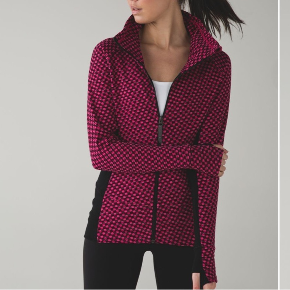 Lululemon Radiant Jacket Deep Dive Berry & Black Size 6 Like New